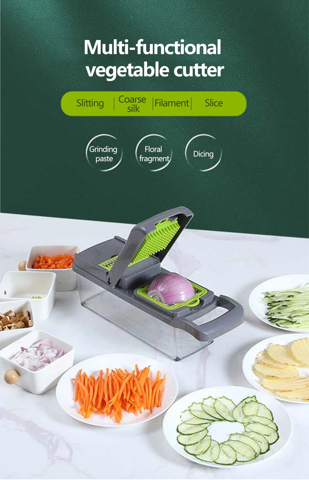 SlicePro™ – 7-in-1 Vegetable Cutter & Grater
