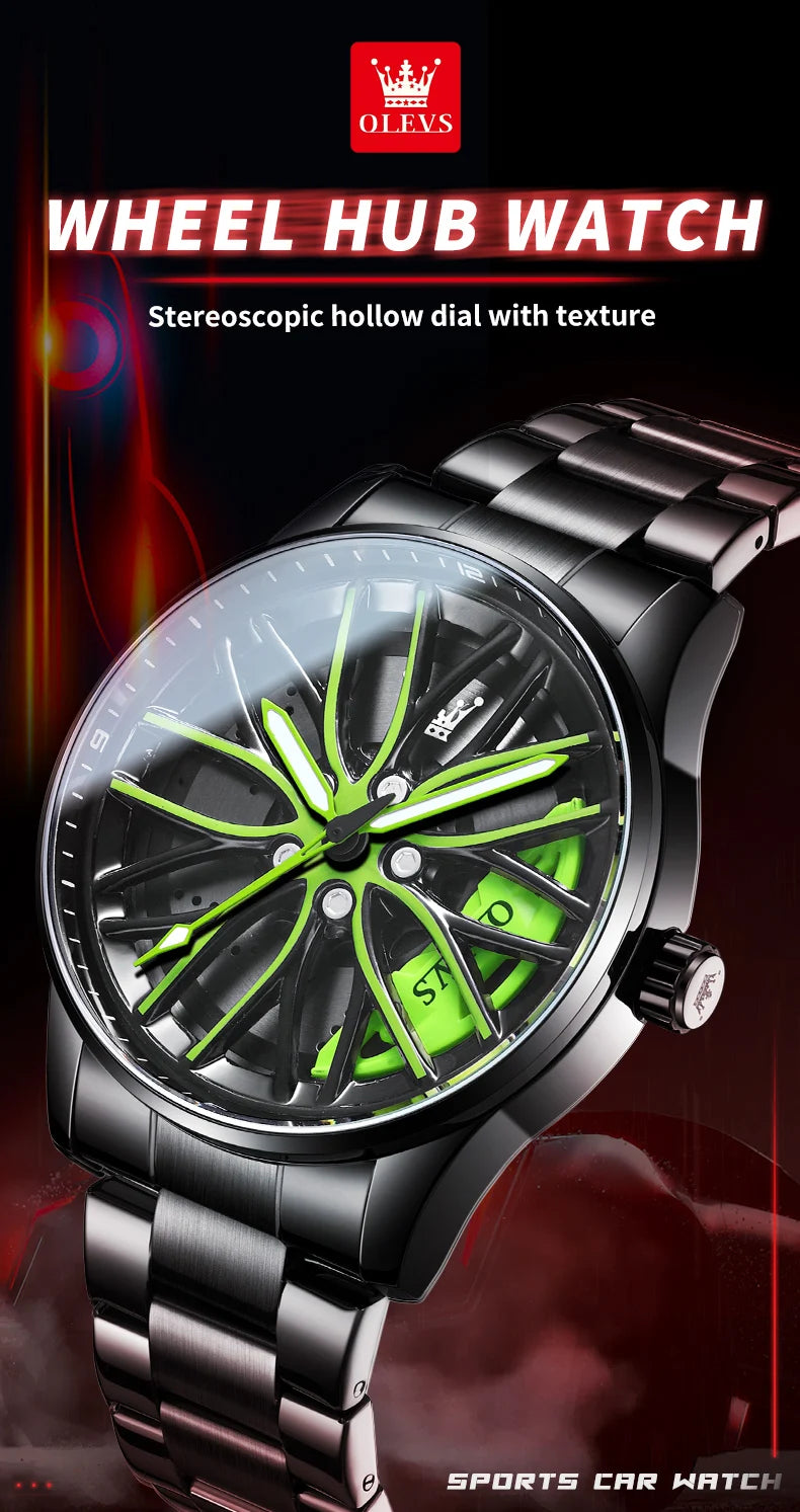 OLEVS Racing Wheel Watch