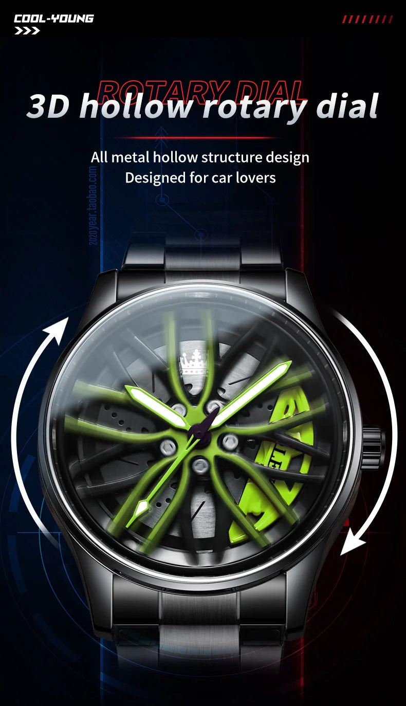 OLEVS Racing Wheel Watch